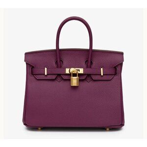 Mille Bags Gabrielle Purple With Gold Hardware & Lock